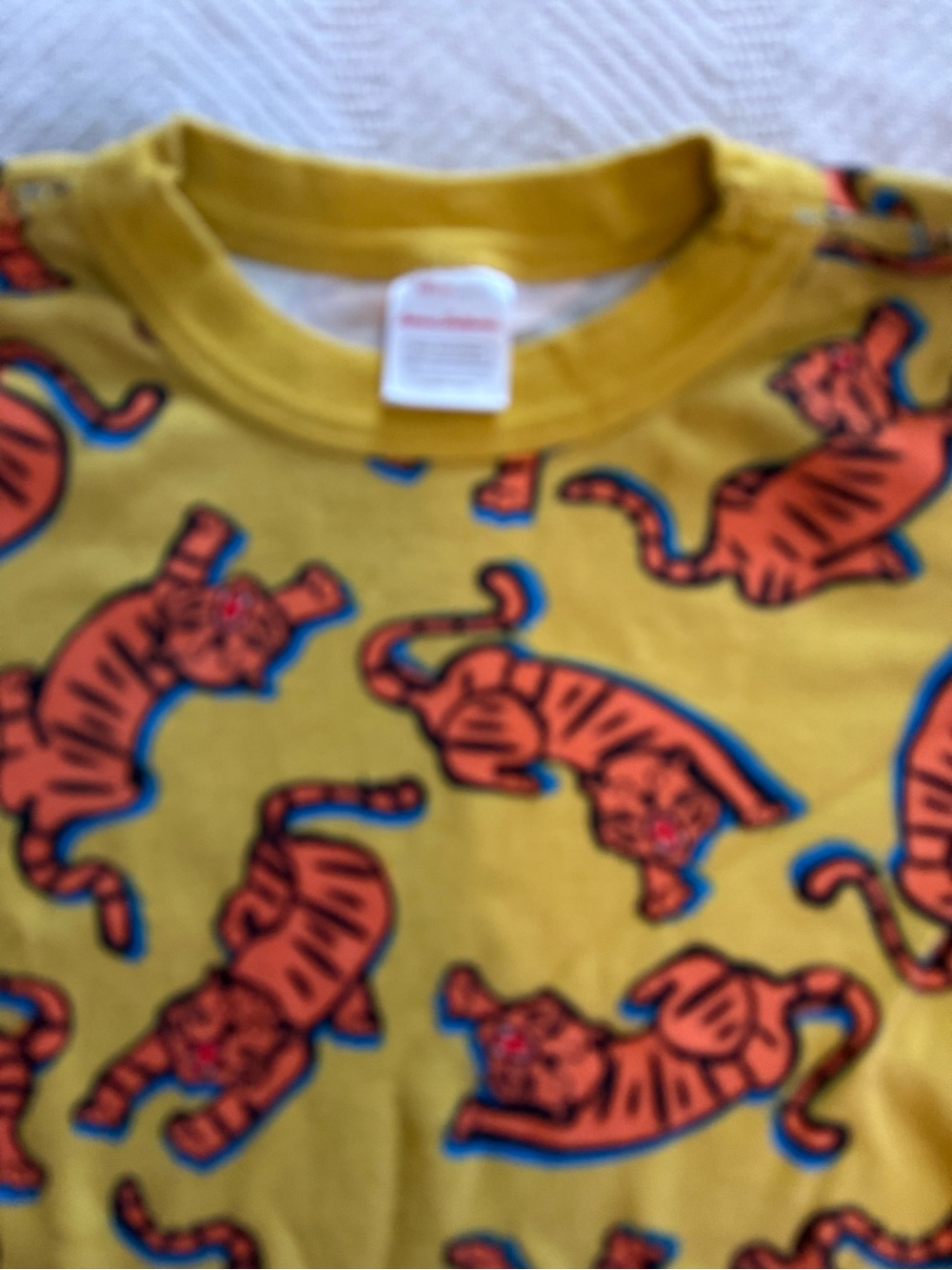 Hanna Andersson Yellow with Orange Tiger Print Pajamas